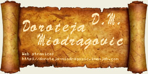 Doroteja Miodragović vizit kartica